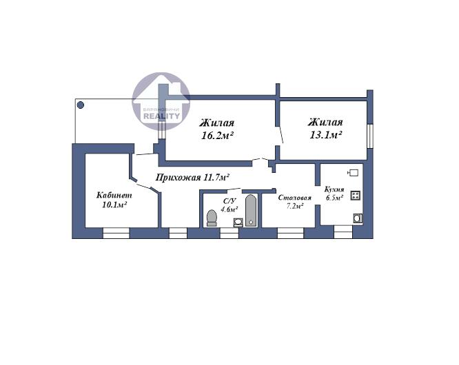 Wohnung 3 zimmer 69 m² Baranawitschy, Belarus