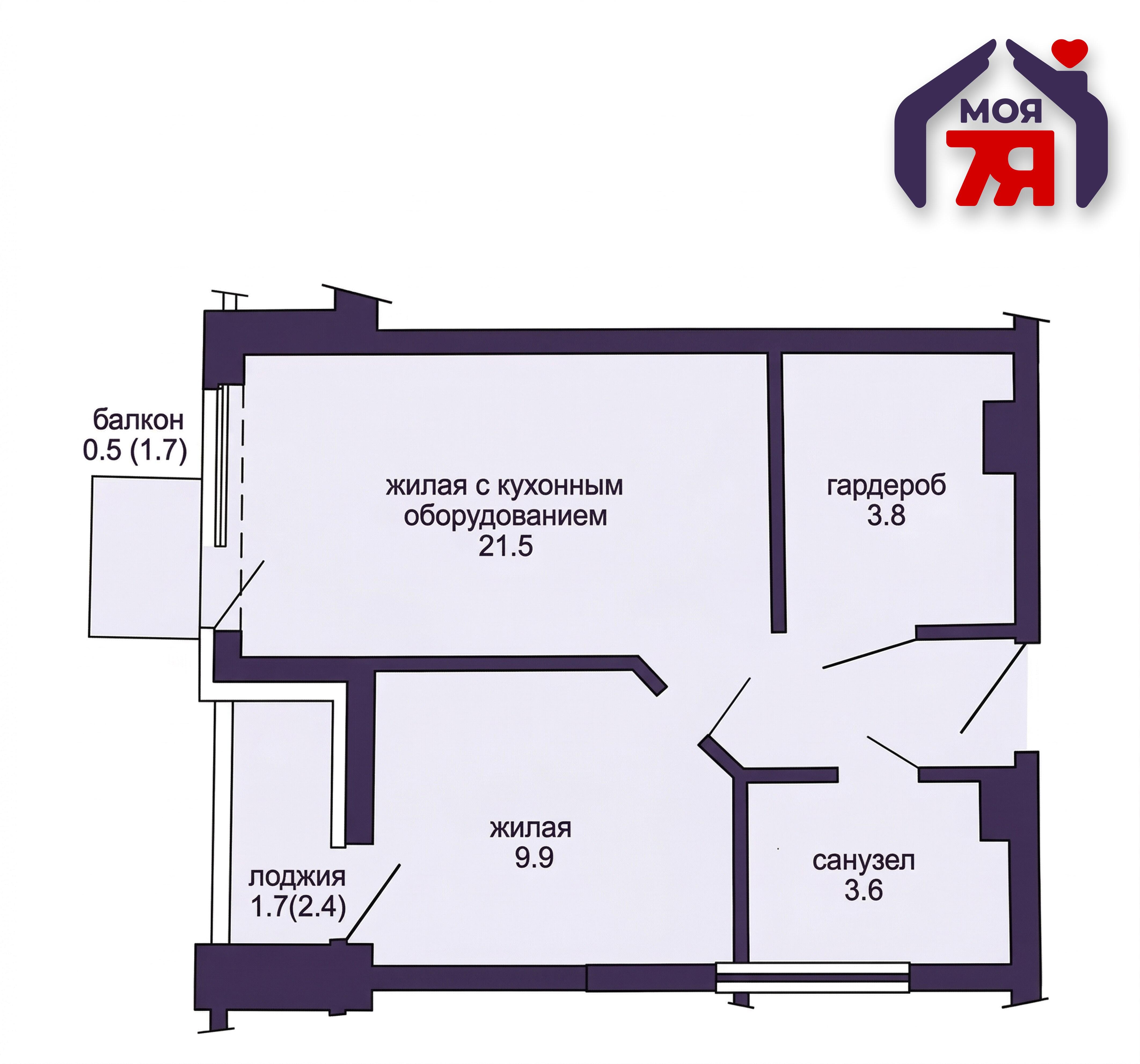 Appartement 2 chambres 39 m² Minsk, Bélarus