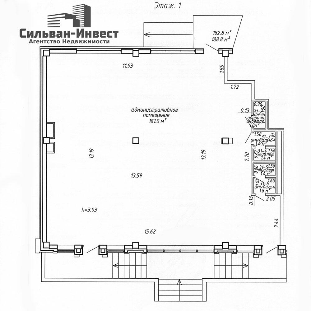 Pomieszczenie biurowe 189 m² w Mińsk, Białoruś