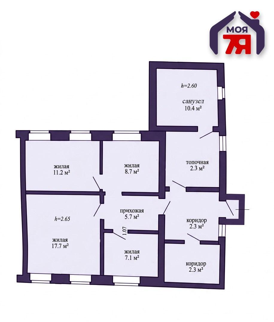 Apartment 68 m² Cyrvonaja Slabada, Belarus