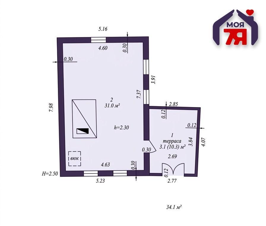 Maison 34 m² Staryja Ciaruski, Bélarus