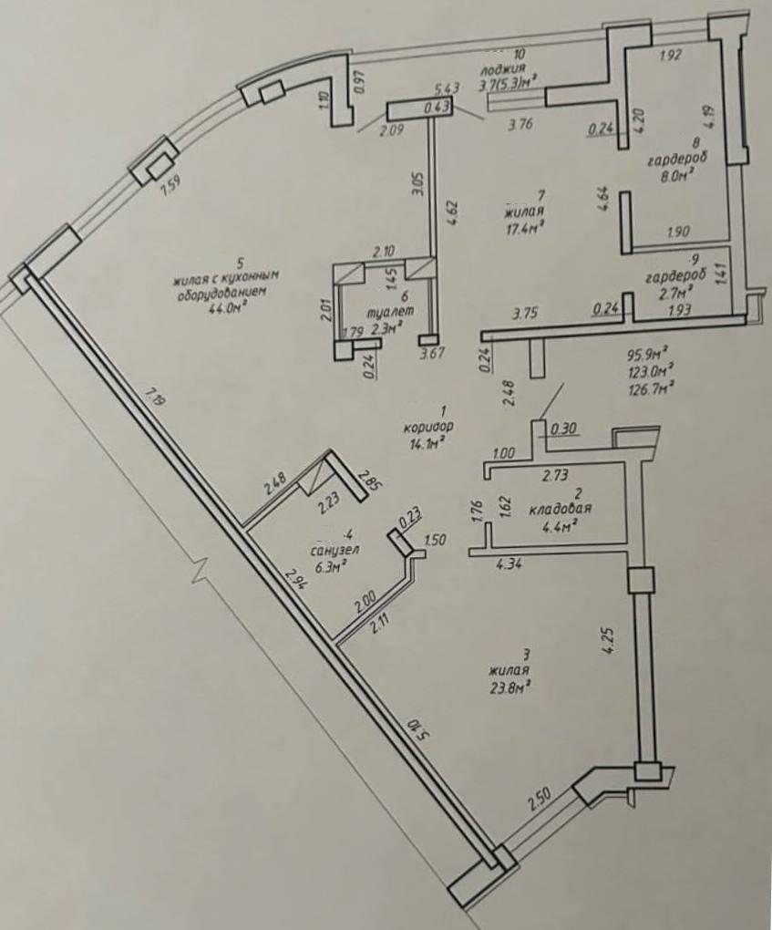 Mieszkanie 3 pokoi 127 m² Mińsk, Białoruś