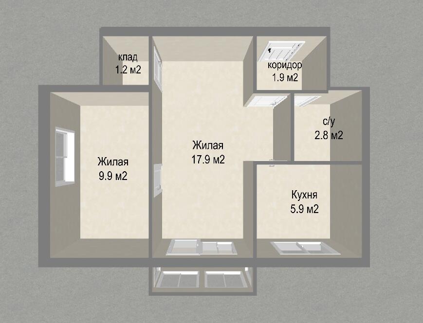 Wohnung 2 zimmer 40 m² Minsk, Belarus