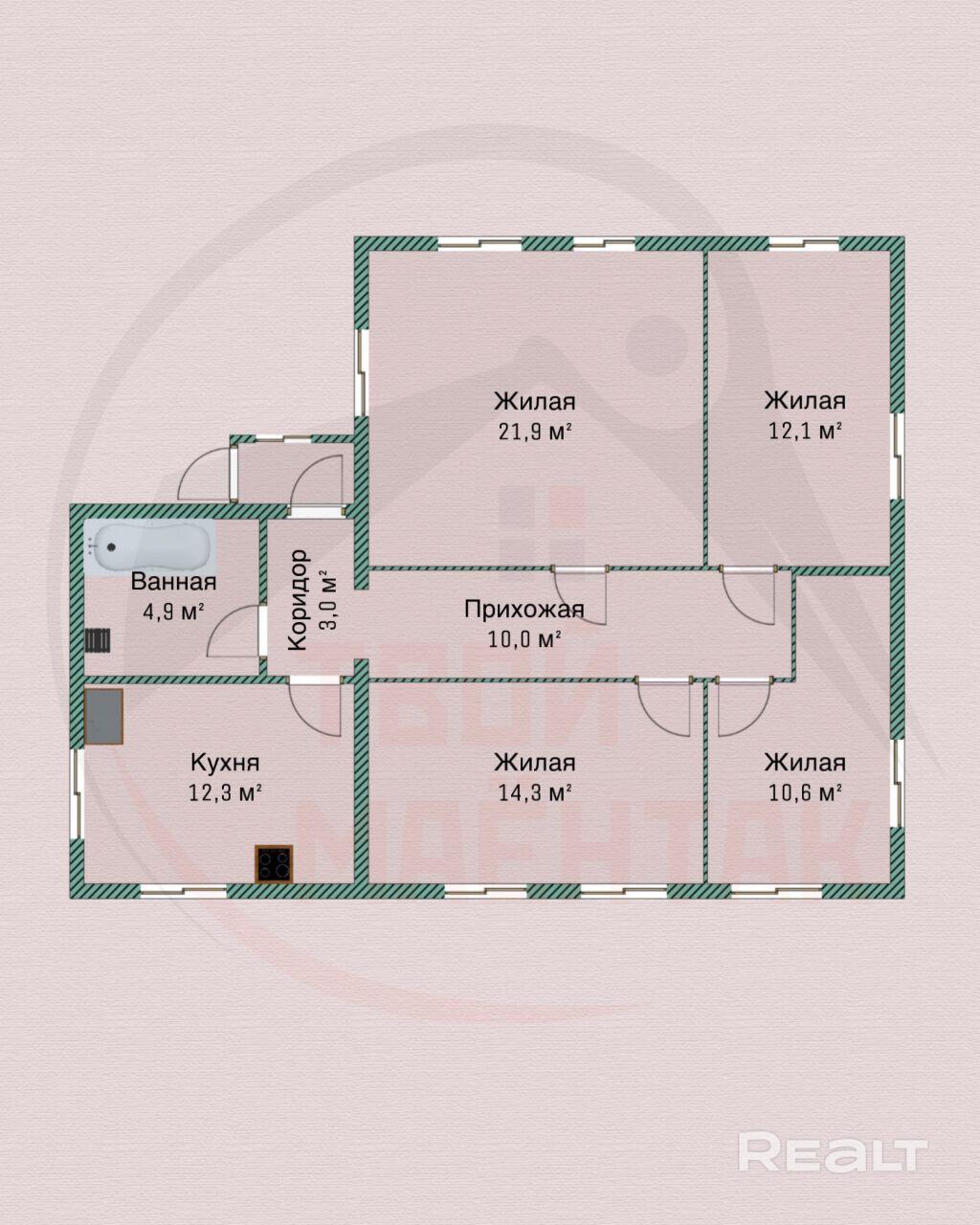 Haus 89 m² Ratamka, Belarus