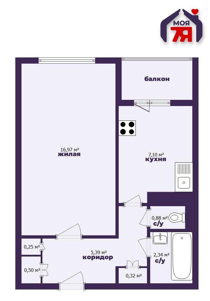 Wohnung 1 zimmer 34 m² Minsk, Belarus