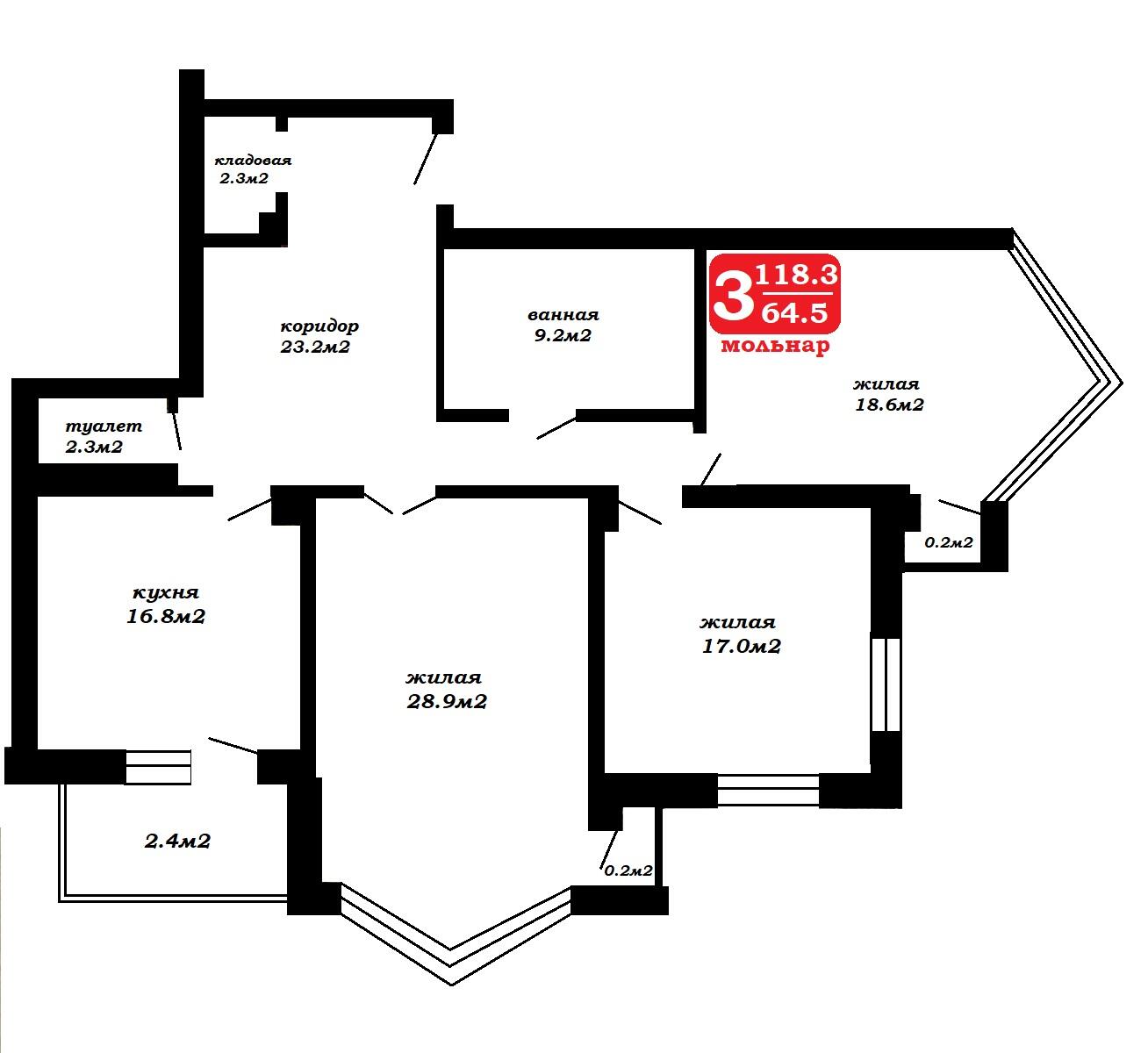 Apartamento 3 habitaciones 118 m² Minsk, Belarús