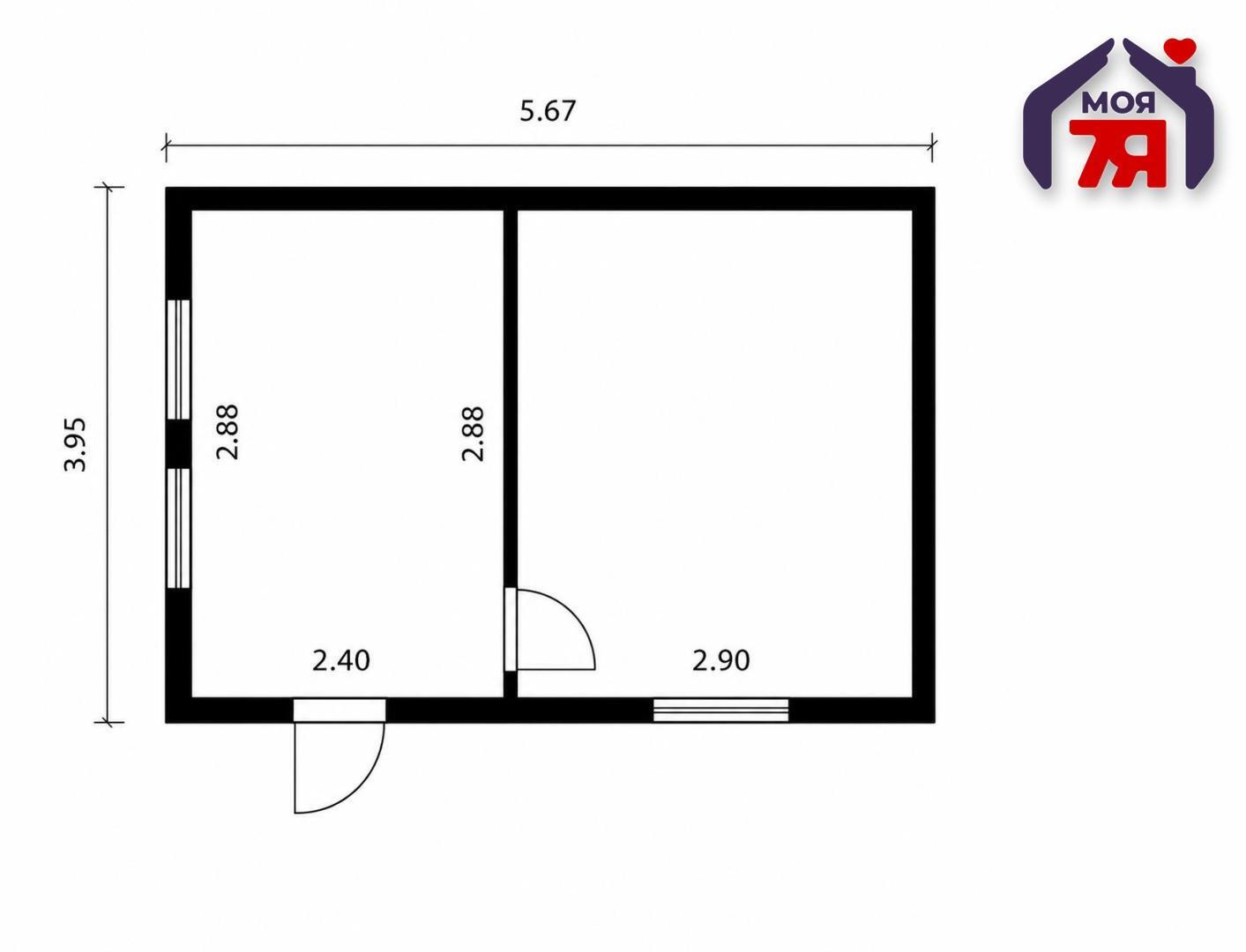 Haus 26 m² Piekalinski sielski Saviet, Belarus