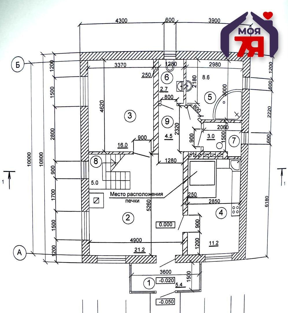 House 67 m² Zaslauje, Belarus