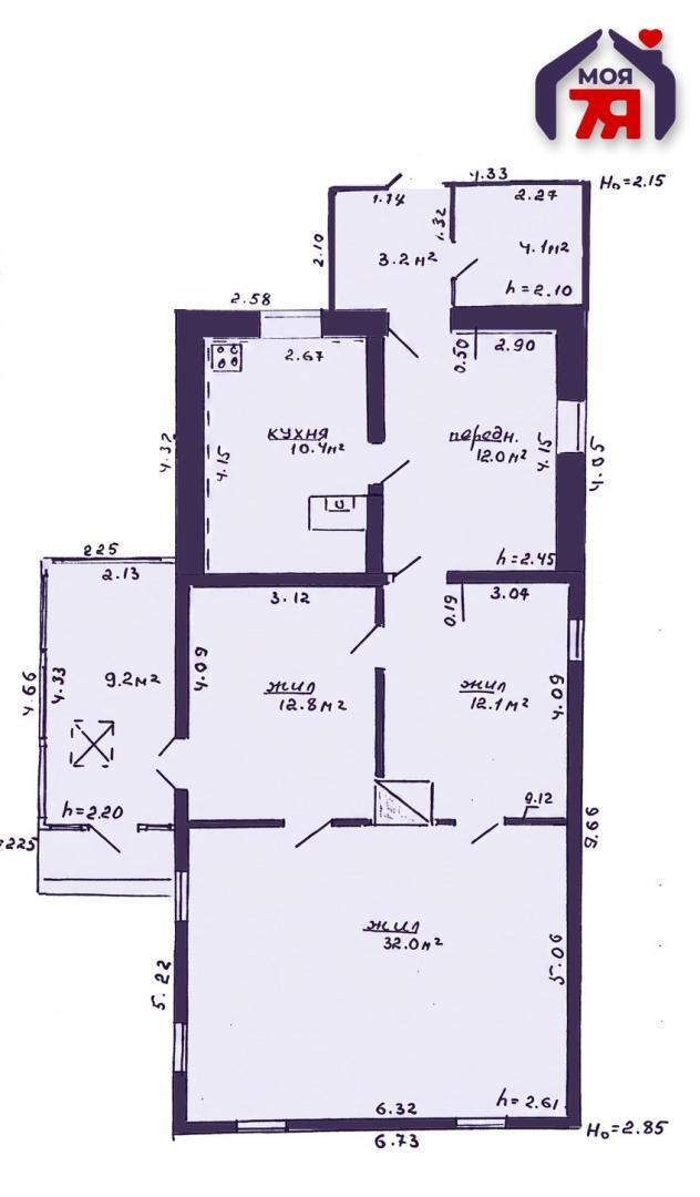 House 79 m² Miasocki sielski Saviet, Belarus