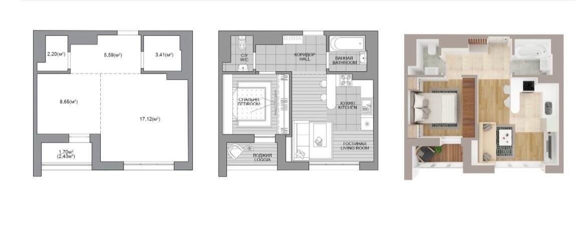 Wohnung 2 zimmer 39 m² Minsk, Belarus