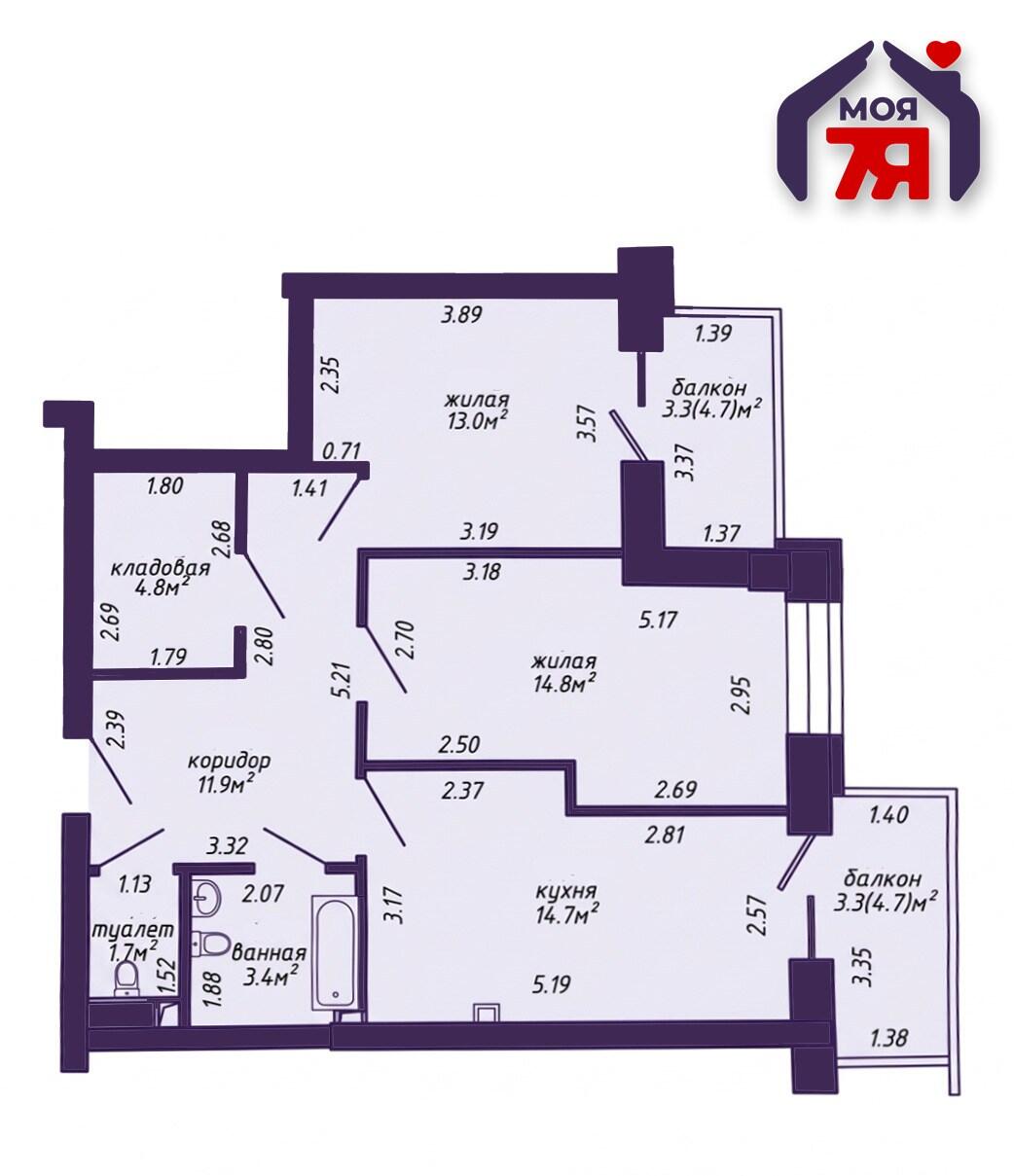 Apartamento 3 habitaciones 71 m² Minsk, Belarús
