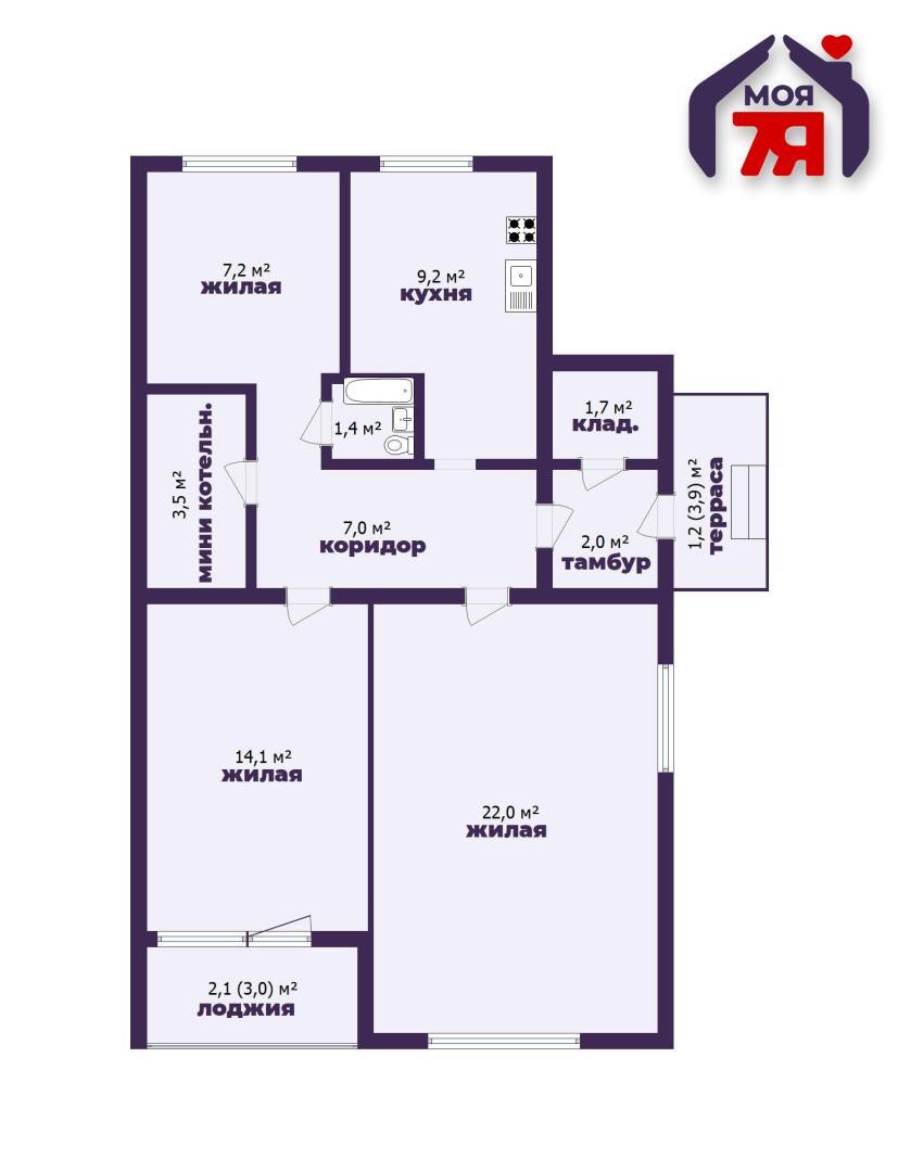 Wohnung 3 zimmer 68 m² Smarhon, Belarus