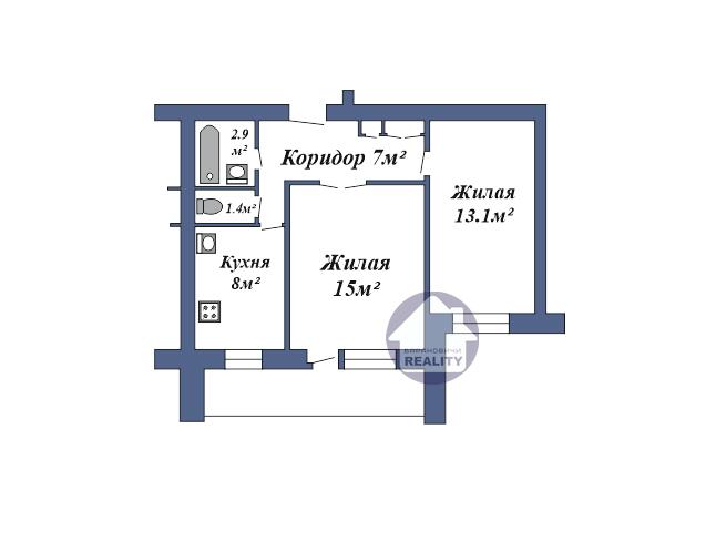 Mieszkanie 2 pokoi 51 m² Baranowicze, Białoruś