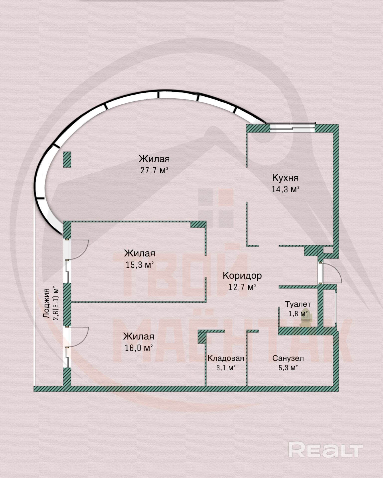 Appartement 3 chambres 96 m² Minsk, Bélarus