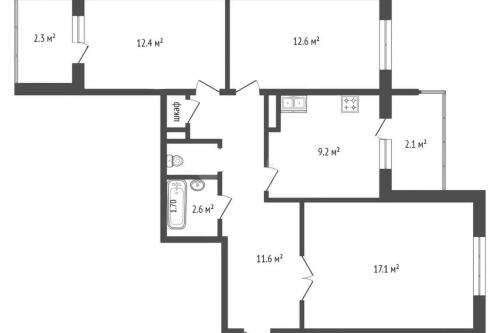 3-комнатная квартира, Мачулищи (фото 1)