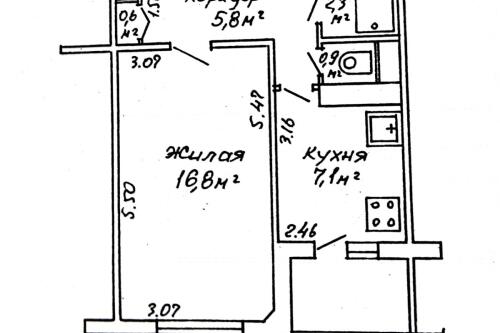 1-комнатная квартира, Минск (фото 12)