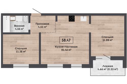 3-комнатная квартира, Колодищи (фото 0)