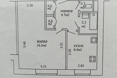 1-комнатная квартира, Минск (фото 2)